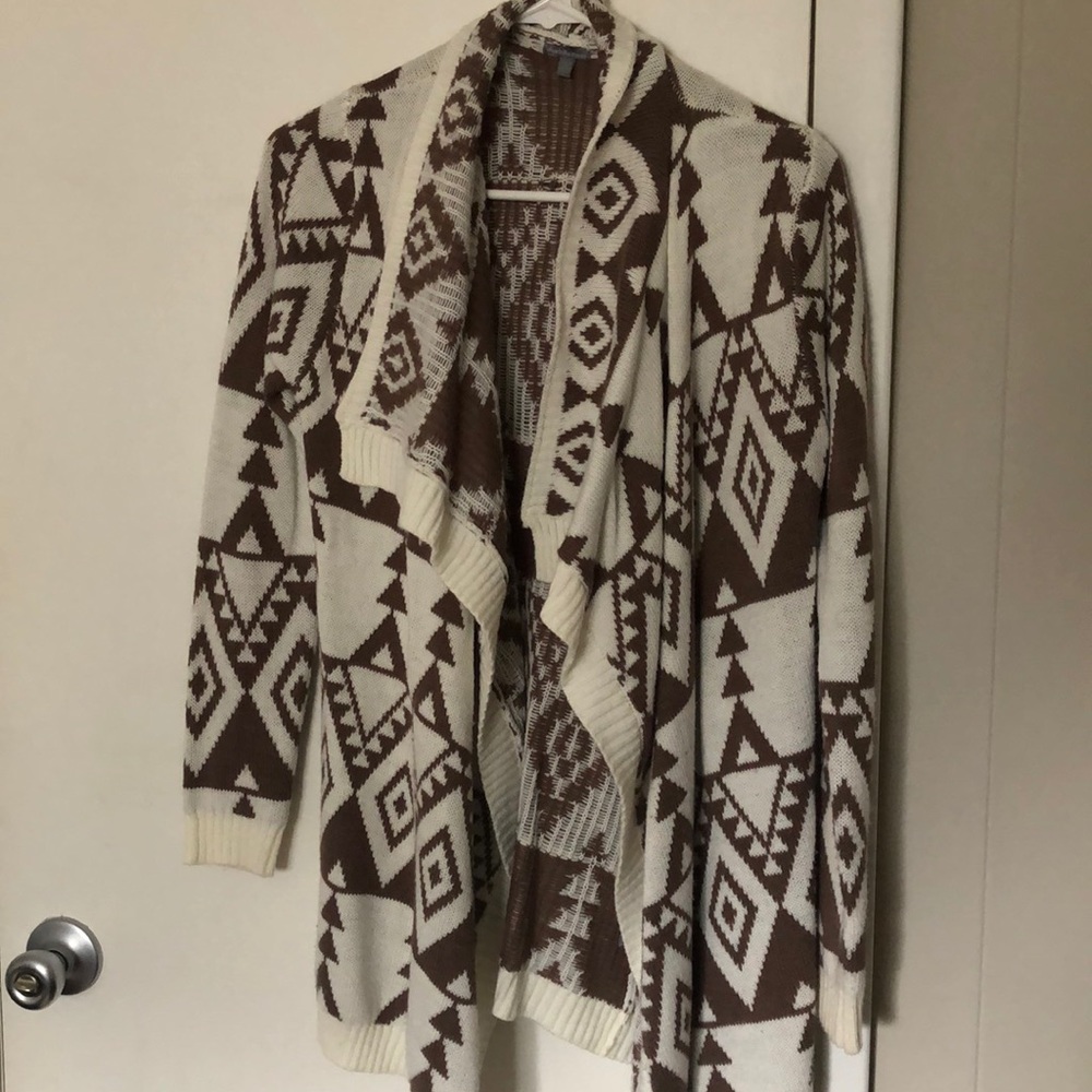 Aztec print cardigan